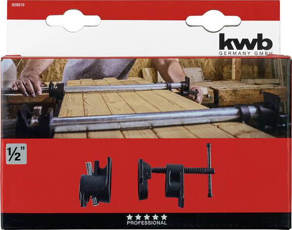 Rohrschraubzwinge ½″ für Holzbearbeitung kwb 928610