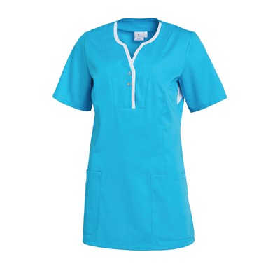 Leiber - Schlupfkasack Damen türkis/weiß 08/1335/7601, Größe S
