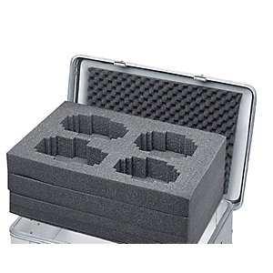 Würfelschaum-Set, passend für Box mit 27, 42, 60 oder 73 l Inhalt, Höhe 220 mm.